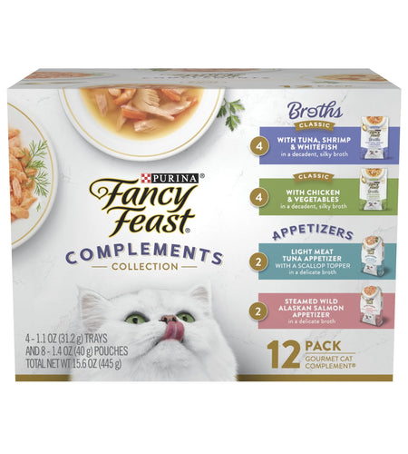 Purina  Broths & Appetizers Kitten Food, Wet Cat Food, Complement Collection, 12 Pack
