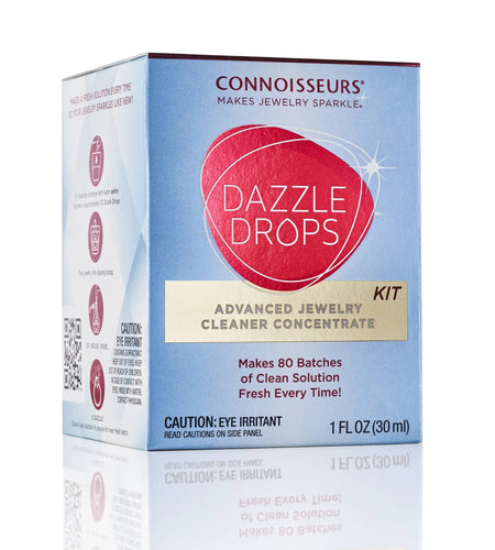 Dazzle Drops Advanced Jewelry Cleaner Kit for Gold, Platinum, Diamonds, and Gemstones