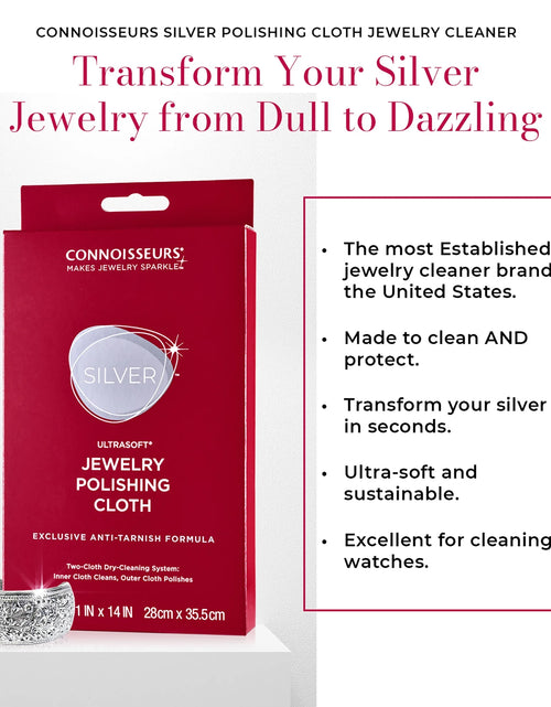 Load image into Gallery viewer, Silver Jewelry Polishing Cloth Cleans and Polishes All Silver Jewelry
