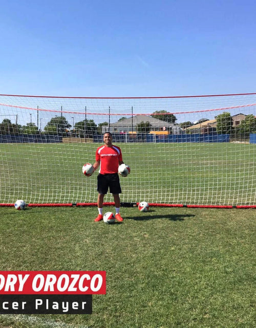 Load image into Gallery viewer, Portable Soccer Goal, Regulation Size Soccer Net with Steel Base, Pop up Soccer Training Equipment, 1 Goal &amp; Zipper Storage Bag (24 X 8 FT)
