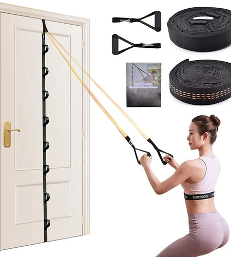Nylon Door Anchor Strap for Resistance Exercise, Resistance Bands Portable Home Gym.Punching-Free