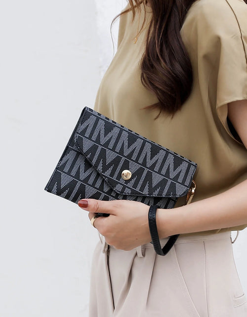 Load image into Gallery viewer, by Mia K. Marimar Women'S Tote Bag with Pouch and Wristlet, Signature 4 Piece Set - Grey
