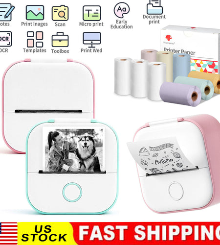 Phomemo T02 Portable Pocket Mini Thermal Printer Photo Label Sticker Bluetooth