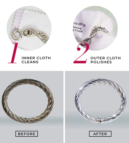 Silver Jewelry Polishing Cloth Cleans and Polishes All Silver Jewelry