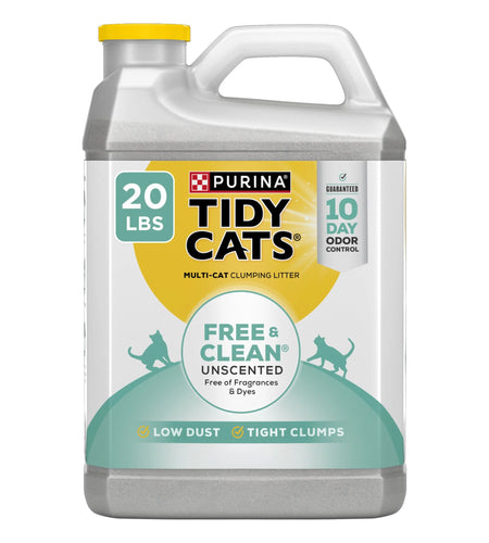 Purina  Free and Clean Clumping Cat Litter, Unscented, 20 Lb Jug