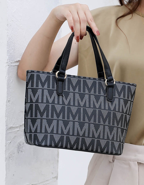 Load image into Gallery viewer, by Mia K. Marimar Women'S Tote Bag with Pouch and Wristlet, Signature 4 Piece Set - Grey
