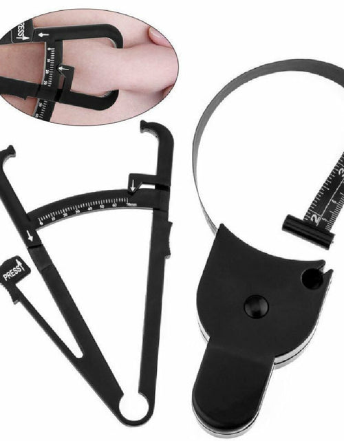 Load image into Gallery viewer, 2-Pack Body Fat Caliper &amp; Muscle Measuring Tape Set – Fitness Weight Loss Tool
