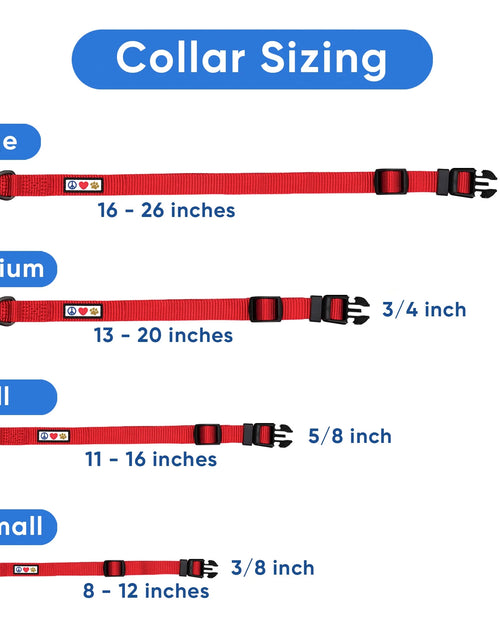 Load image into Gallery viewer, Recycled Dog Collar with Reflective Puppy Collar Small Coral

