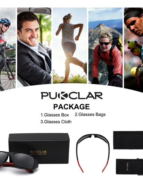 Load image into Gallery viewer, Polarized Sports Sunglasses for Men Women Driving Sunglasses Cycling Running Fishing Golf Goggles Unbreakable Frame
