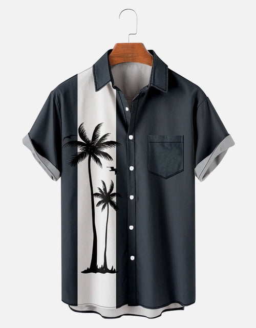 Load image into Gallery viewer, Men'S Summer Trendy Hawaiian Style Short Sleeve Casual Shirts Mens T-Shirts Shirts for Men Fashion Mens T Shirts Casual Navy,S
